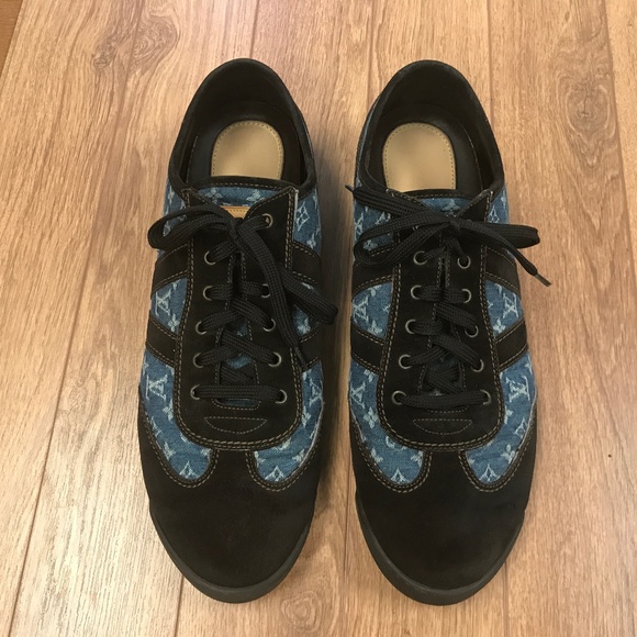 Louis Vuitton Vintage Brown Suede And Monogram Canvas Energie Low Top sneakers - Picture 1 of 11